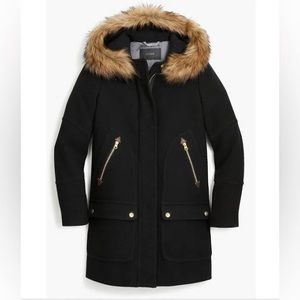 J.Crew Chateau Parka Italian Stadium cloth wool